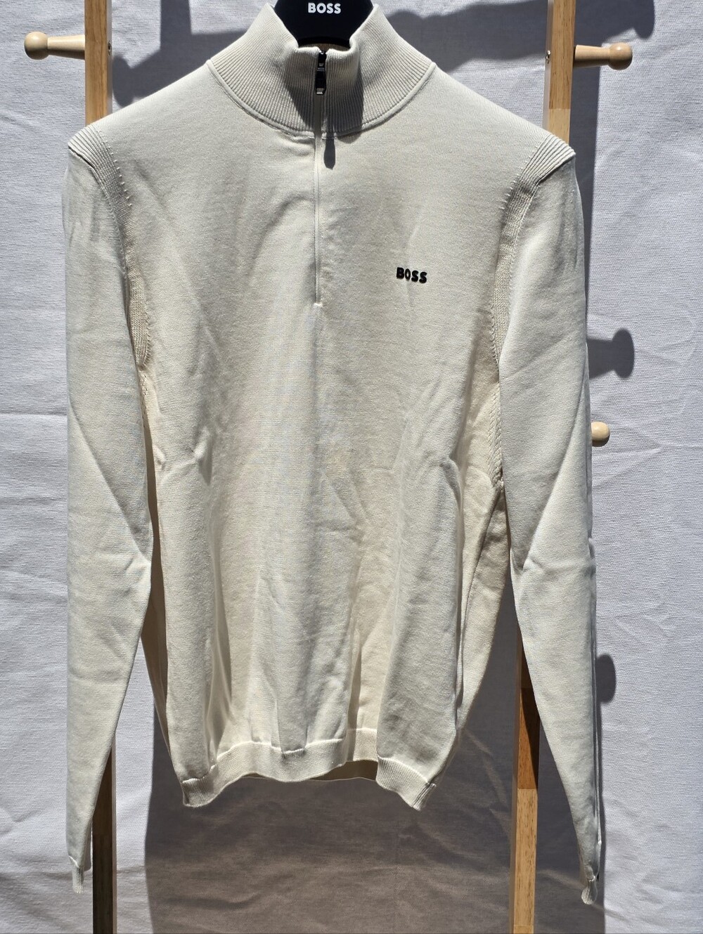 BOSS Ever-X Men's S Quarter Zip Sweater Comfort Cotton Mock Neck Pullover NWT